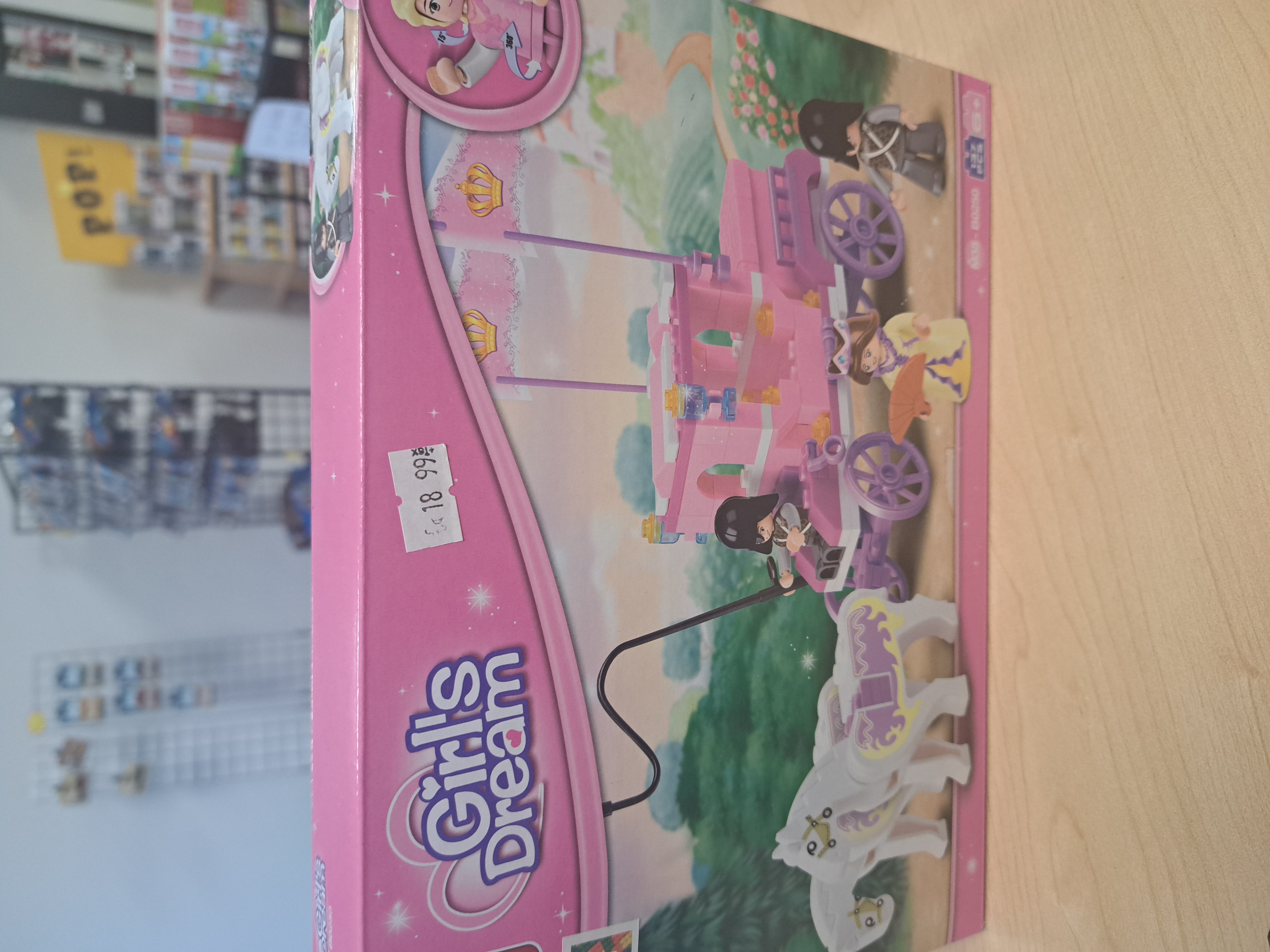 sluban blocs de construction girl's dream carosse rose